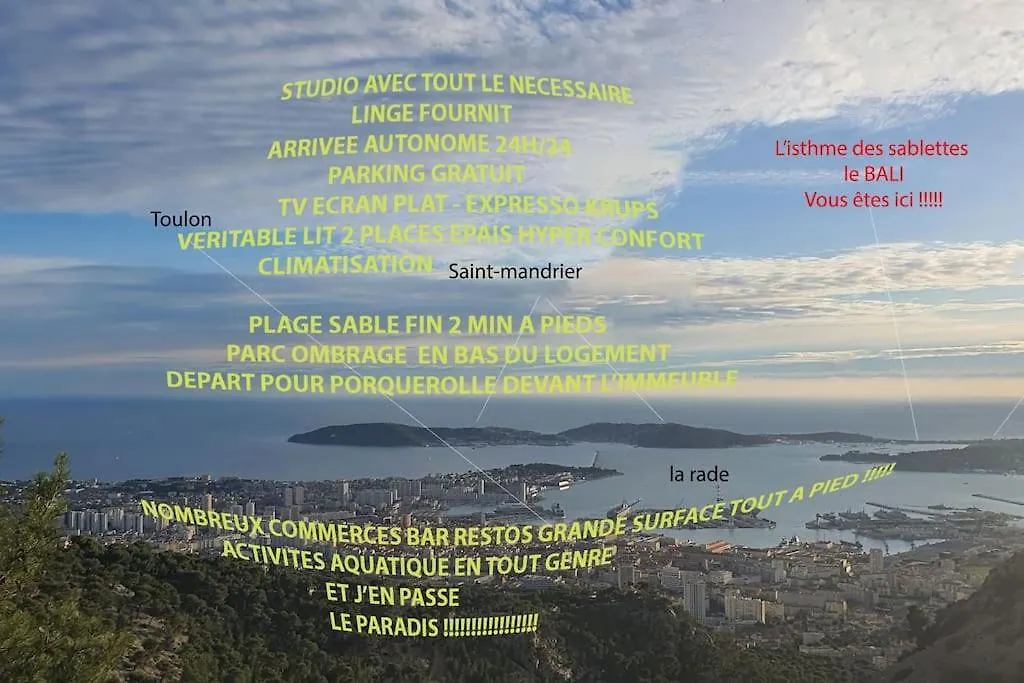 Vue Mer Sur L'Isthme Plage A 2 Min. Arrivee H24 La Seyne-sur-Mer